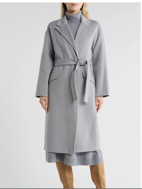 Theory Wool & Cashmere-Blend Robe Long Coat